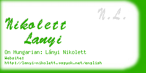 nikolett lanyi business card